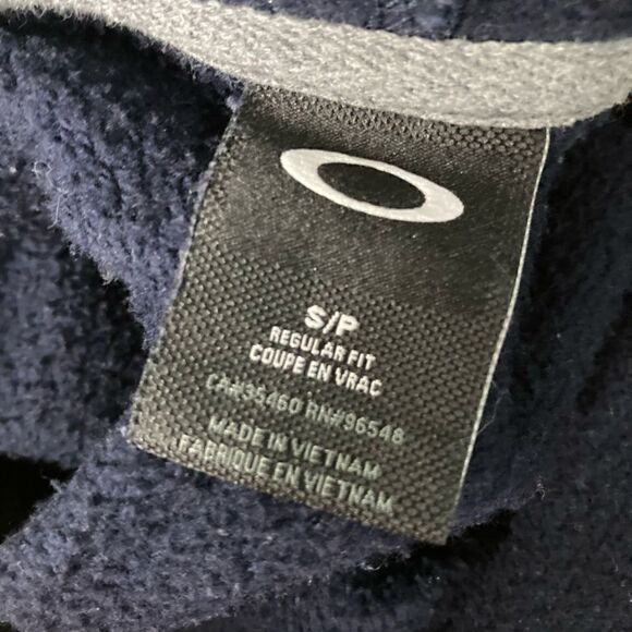 Oakley, Navy blue & White Graphic Drawstring Hoodie Small Unisex Outerwear Small - Picture 6 of 9